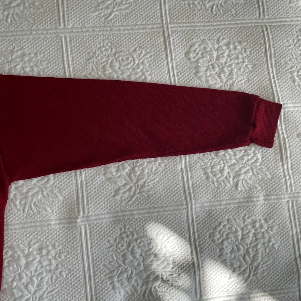 Vtg Alabama Football V-Neck Long Sleeve Sweater Crimson White Roll Tide Artex UA - Picture 10 of 16